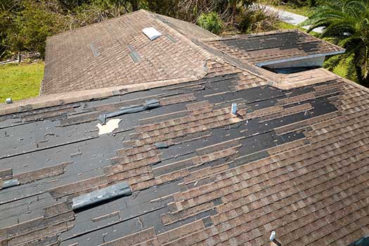 Story City missing roofing shingles
