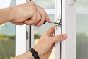 Window wood clad window latch repair