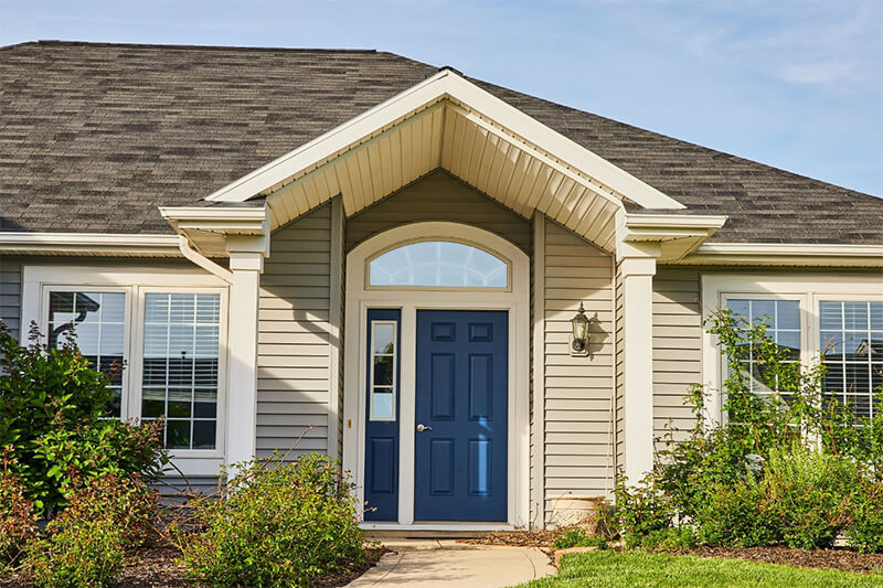 blue front door