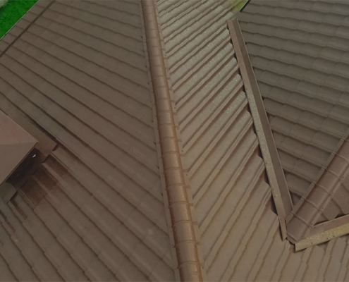 brown metal roof