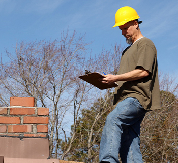 roof inspector yellow hat