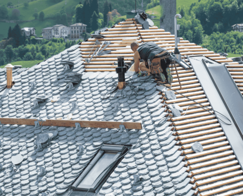 Ultimate ridgehooks displayed on a roof.