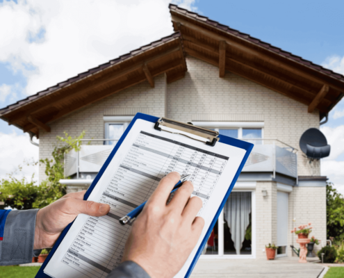 Key elements being checked during a roof inspection.