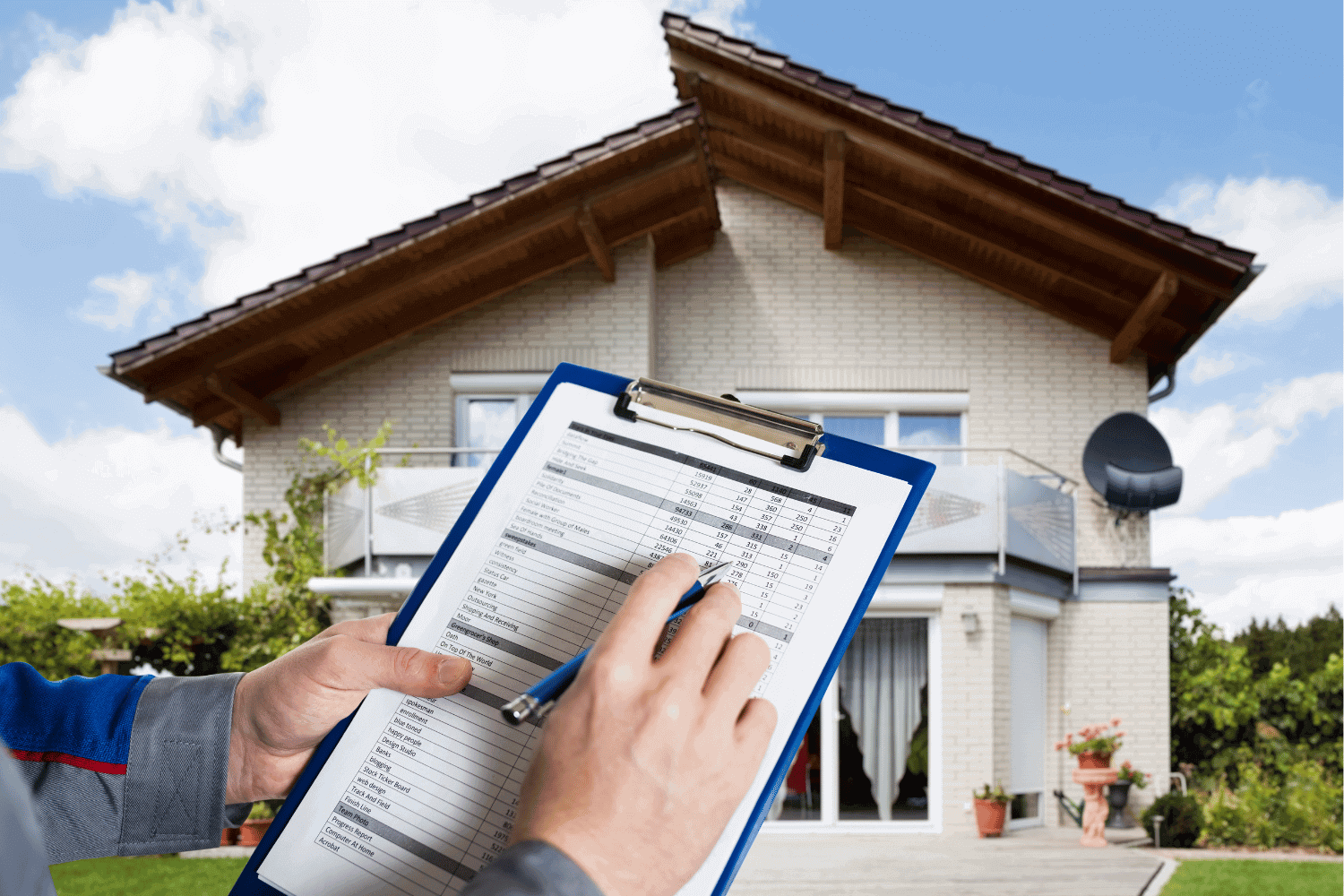 Key elements being checked during a roof inspection.