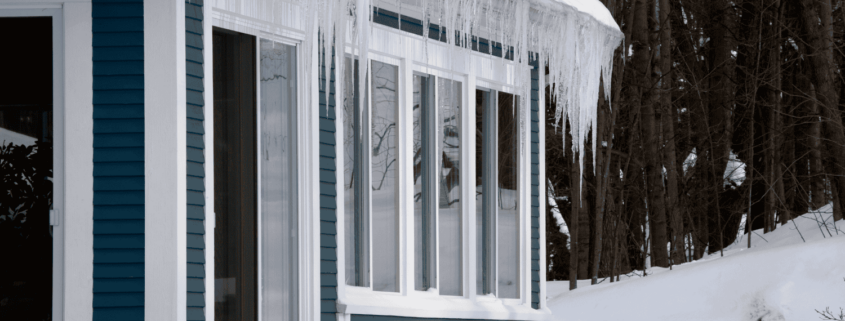 A well insulated attic, demonstrating prevention of icicles and ice dams.