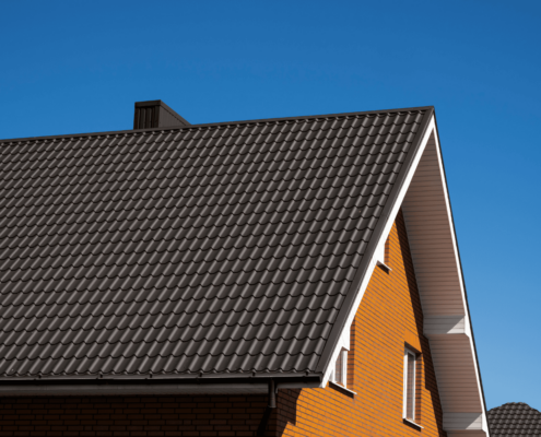 An illustration showing the environmental impact of corrugated metal roofing.