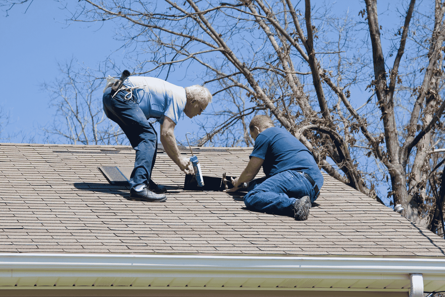 Essential steps for roofline repair including inspection. Essential steps for roofline repair including inspection.