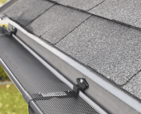 An image showcasing different types of gutter guards available for installation.
